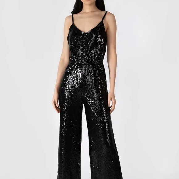 NWT DEX Sequin Strapless Jumpsuit/Romper Black New Years - Picture 6 of 9